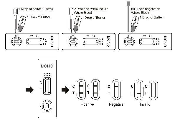 Ansteckende Mononukleosis-Test-/Heterophile-Antikörper-Testkassette