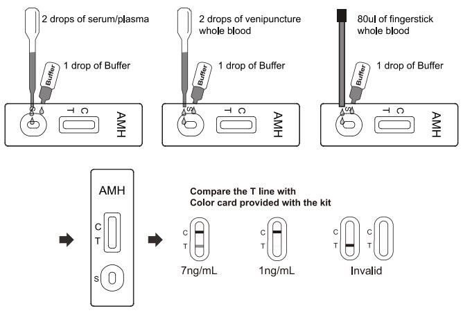 Schnelle Test-Kassette AMH mit Vollblut/Serum/Plasma für Eierstockfunktion