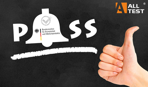 Latest company news about Glückwünsche! ALLTEST Biotech COVID-19 Antigen-Produkte haben die deutsche BfArM-Bescheinigung geführt