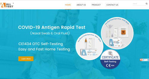 Neueste Unternehmensnachrichten über Thema-Website ALLTEST BIOTECH COVID-19 ist jetzt Live
