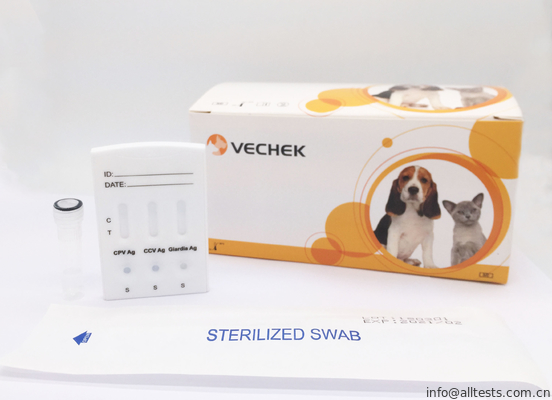 Good price Hunde- CPV + CCV + Giardia Lamblia-Antigen-kombinierte schnelle schnelle Diagnoseausrüstungs-Kassette Online