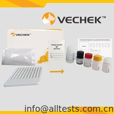Ein guter Preis. Canine Allergen-spezifische IgE-Antikörper-Schnelltestkit 36 Minuten Lesezeit für qualitative Detektion in 10T Packung Online