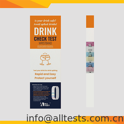 Ein guter Preis. Schnelle Ergebnisse in 1 ~ 3 Minuten Hochgenauigkeit Getränke Check Test Armband für einfache visuelle Interpretation Online