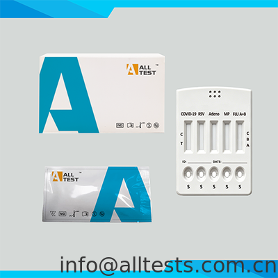 Ein guter Preis. COVID-19/Influenza A+B/RSV/Adenovirus/M. pneumoniae Antigen Kombinations-Schnelltest-Kit mit 10 Minuten Lesezeit, hoher Genauigkeit und einfacher visueller Interpretation Online